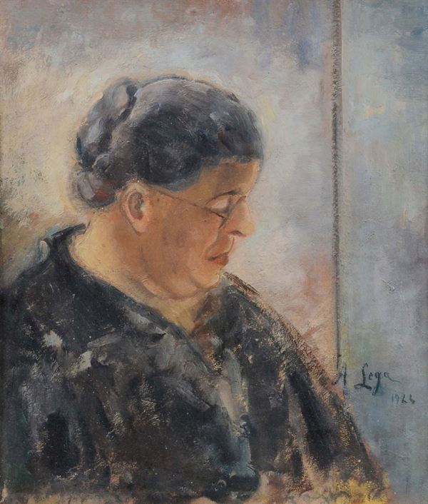Achille Lega (1899-1934) Ritratto di Signora, 1924