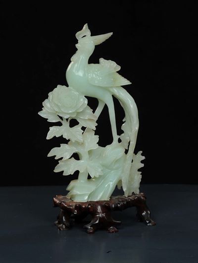 Statuina in Giada Verde, Cina XX Secolo