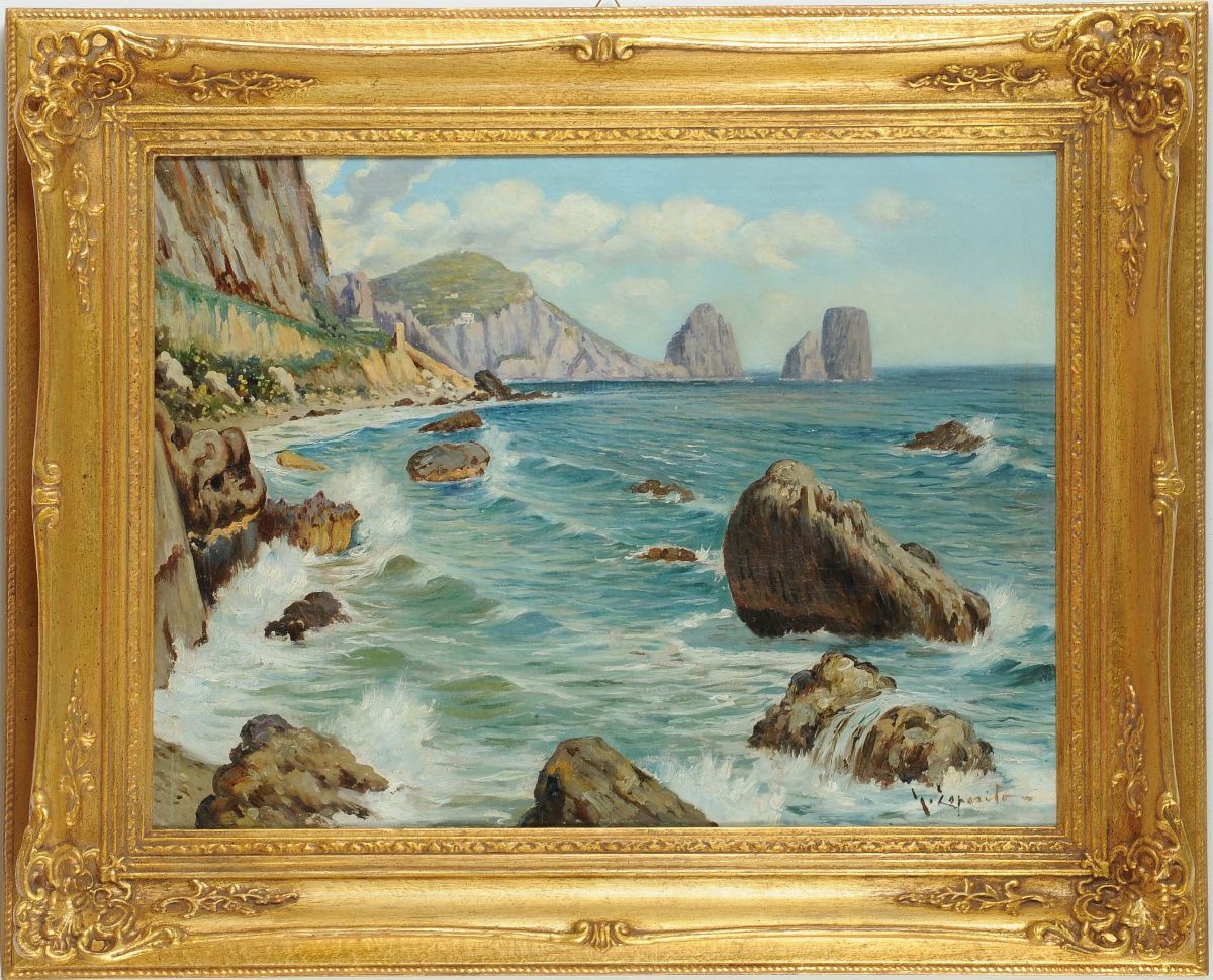 Gaetano Esposito (1858-1911)capri, i Faraglioni