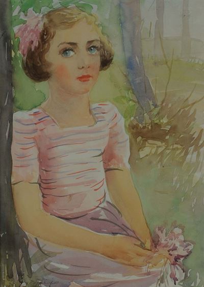 Amelia Bacigaluporagazza Pensosa, 1948 Bambina, 1947 Bambino, 1948
