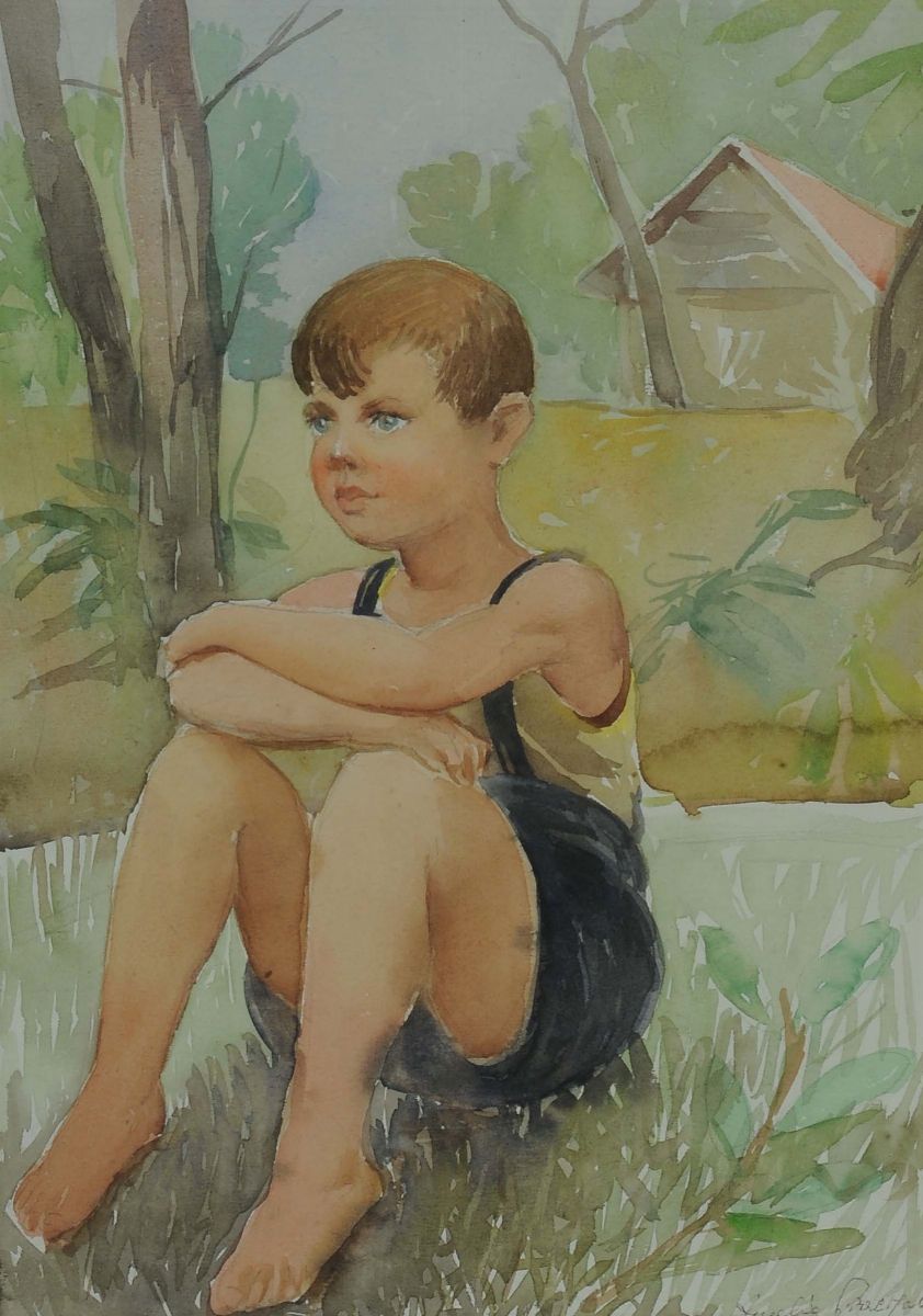 Amelia Bacigaluporagazza Pensosa, 1948 Bambina, 1947 Bambino, 1948