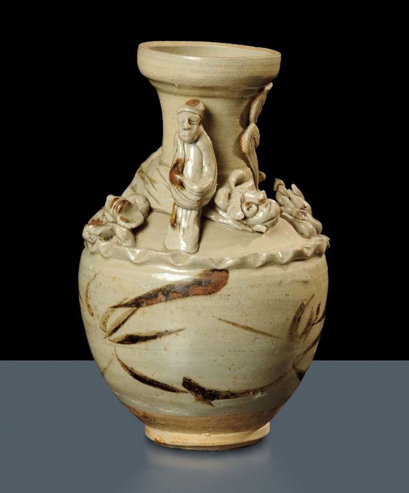 Urna cineraria in terracotta di tipologia Sung, epoca Ming (1368-1644)  - Auction Oriental Art - Cambi Casa d'Aste