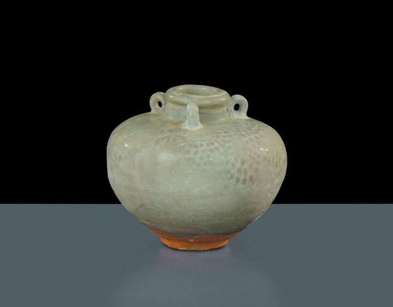 Vasetto Celadon, epoca Song (960-1279)  - Auction Oriental Art - Cambi Casa d'Aste