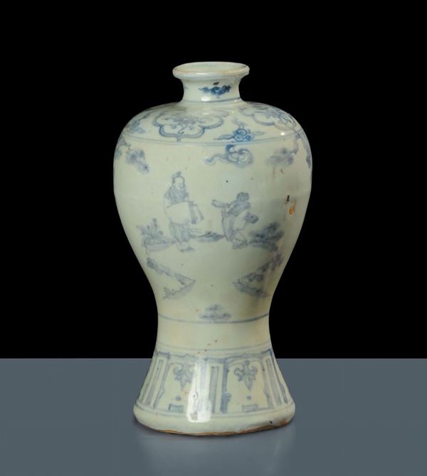 Vasetto Meiping in porcellana, epoca Ming (1368-1644)