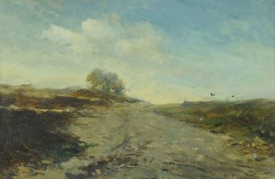 Eugenio Gignous (1850-1906)paesaggio con Albero