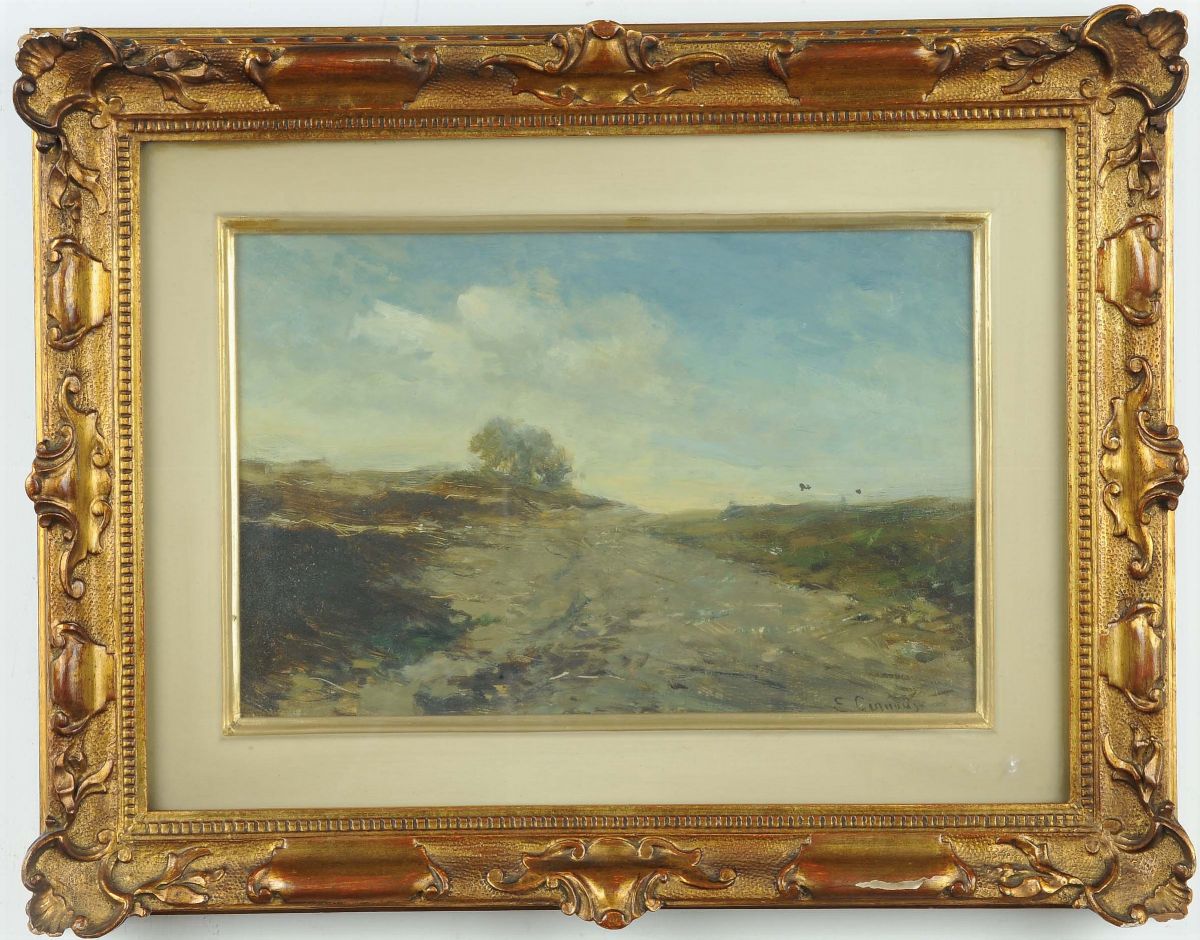 Eugenio Gignous (1850-1906)paesaggio con Albero
