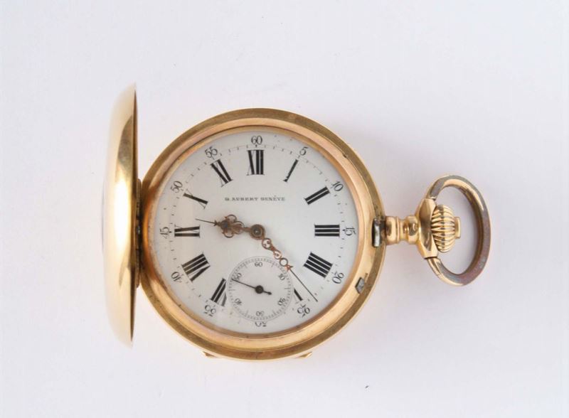 Orologio da tasca G. Aubert Geneve. Fine Ottocento   - Auction Silver, Clocks and Jewels - Cambi Casa d'Aste