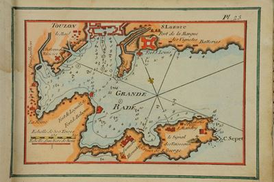 Roux, Josephreceuil Des Principaux Plans Des Ports. Et Rades De la Mer Mediterranee, Estraits De ...