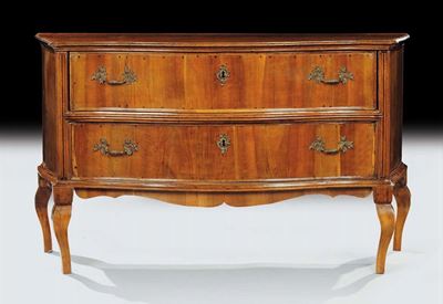 Cassettone in Noce a Due Cassetti, XIX Secolo