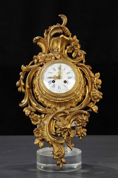 Orologio da Parete in Bronzo Dorato, XIX Secolo