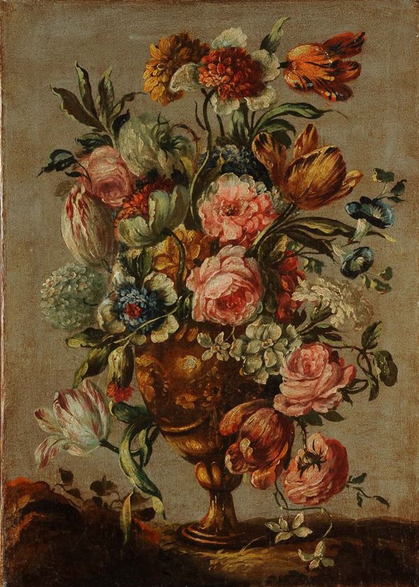 Anonimo del XIX secolo Vasi fioriti