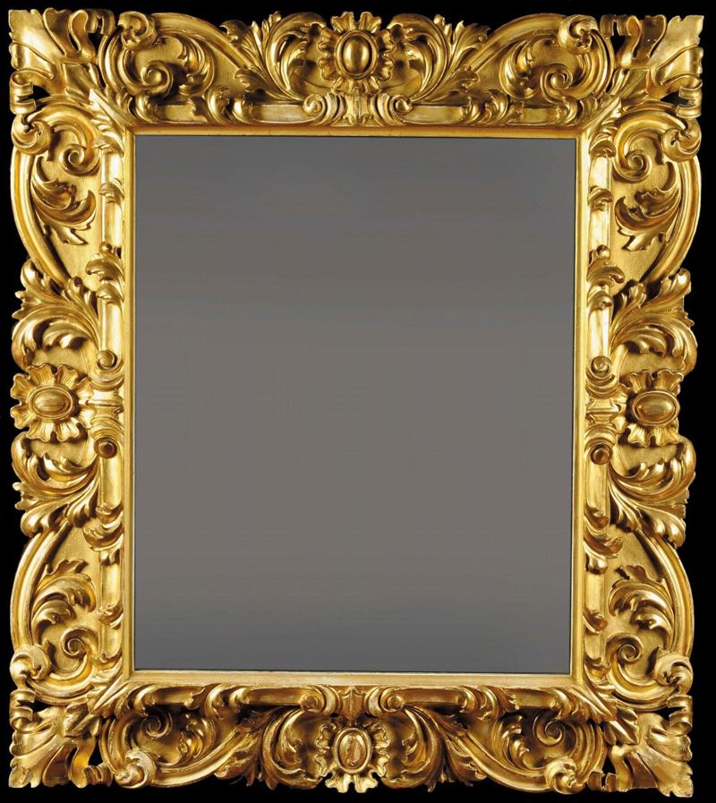 Specchiera in legno dorato, XVIII secolo  - Asta Antiquariato e Dipinti Antichi - Cambi Casa d'Aste