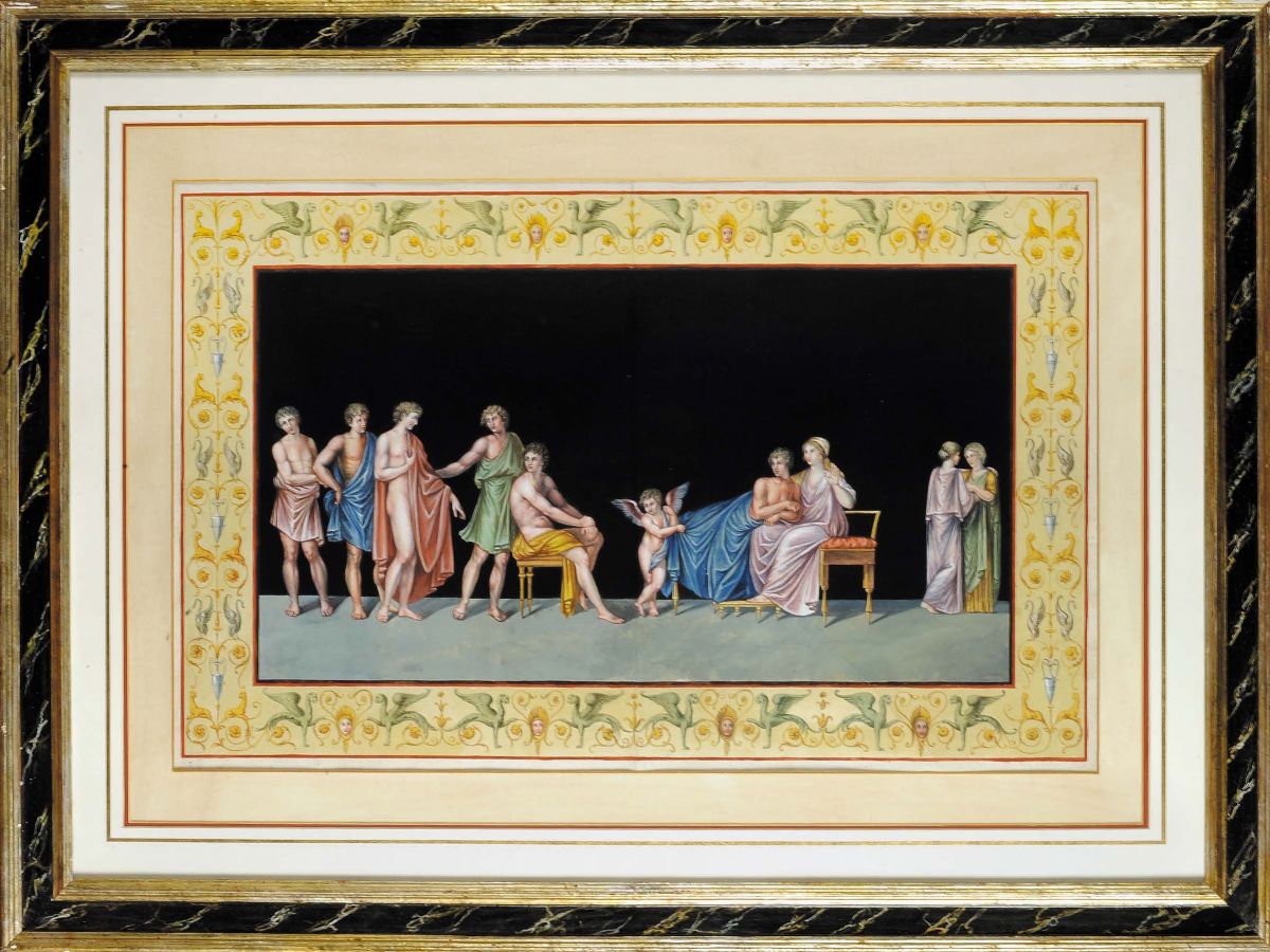 Anonimo del XIX Secolopersonaggi in Abiti Classici