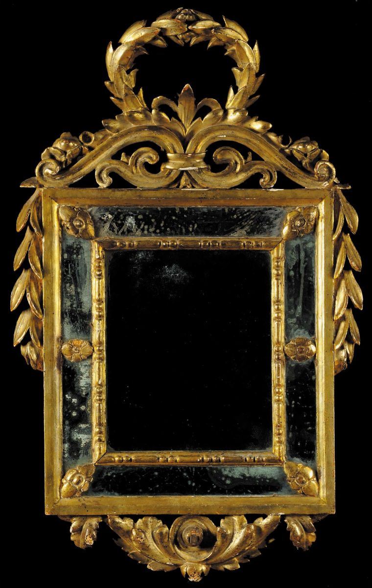 Coppia di ventole a due luci in legno intagliato e dorato, XVIII secolo  - Auction Old Paintings and Furnitures - Cambi Casa d'Aste