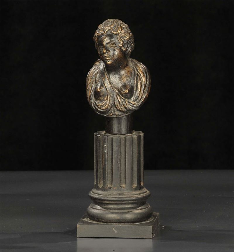 Piccolo bustino in bronzo, XIX secolo  - Asta Antiquariato e Dipinti Antichi - Cambi Casa d'Aste