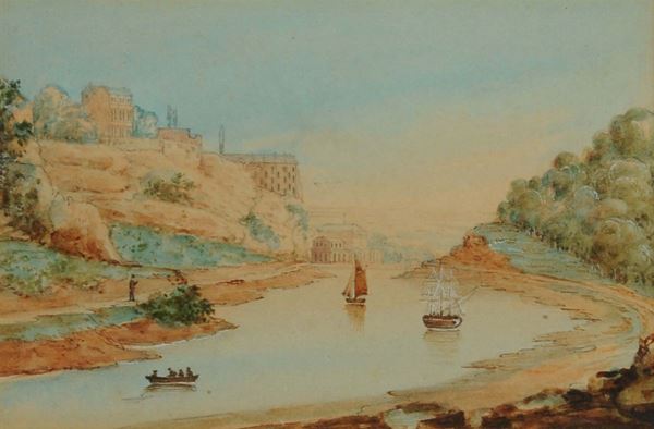 Scuola del XVIII secolo Vedute costiere