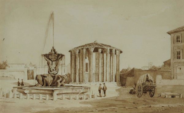 Anonimo del XIX secolo Tempio di Vesta