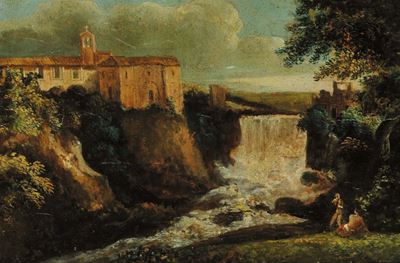 Paolo Anesi (1697-1773), Attribuito Avedute Campestri con Edifici