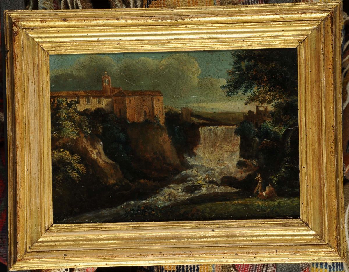 Paolo Anesi (1697-1773), Attribuito Avedute Campestri con Edifici