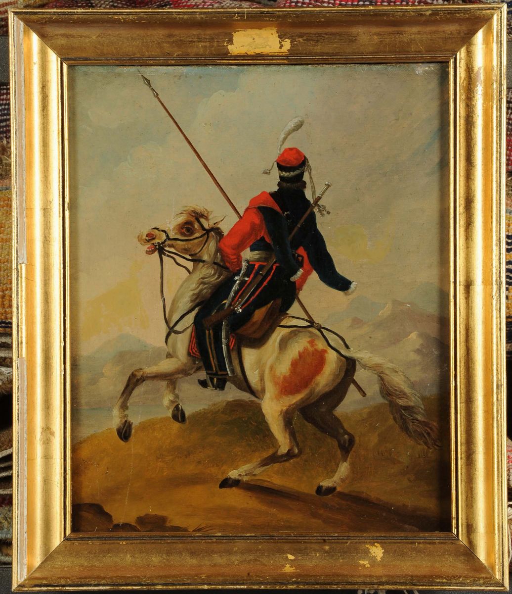 Anonimo del XIX Secolopersonaggi a Cavallo