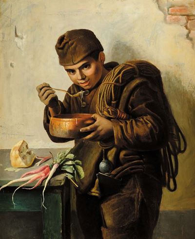 Anonimo del XIX Secololo Spazzacamino, 1879
