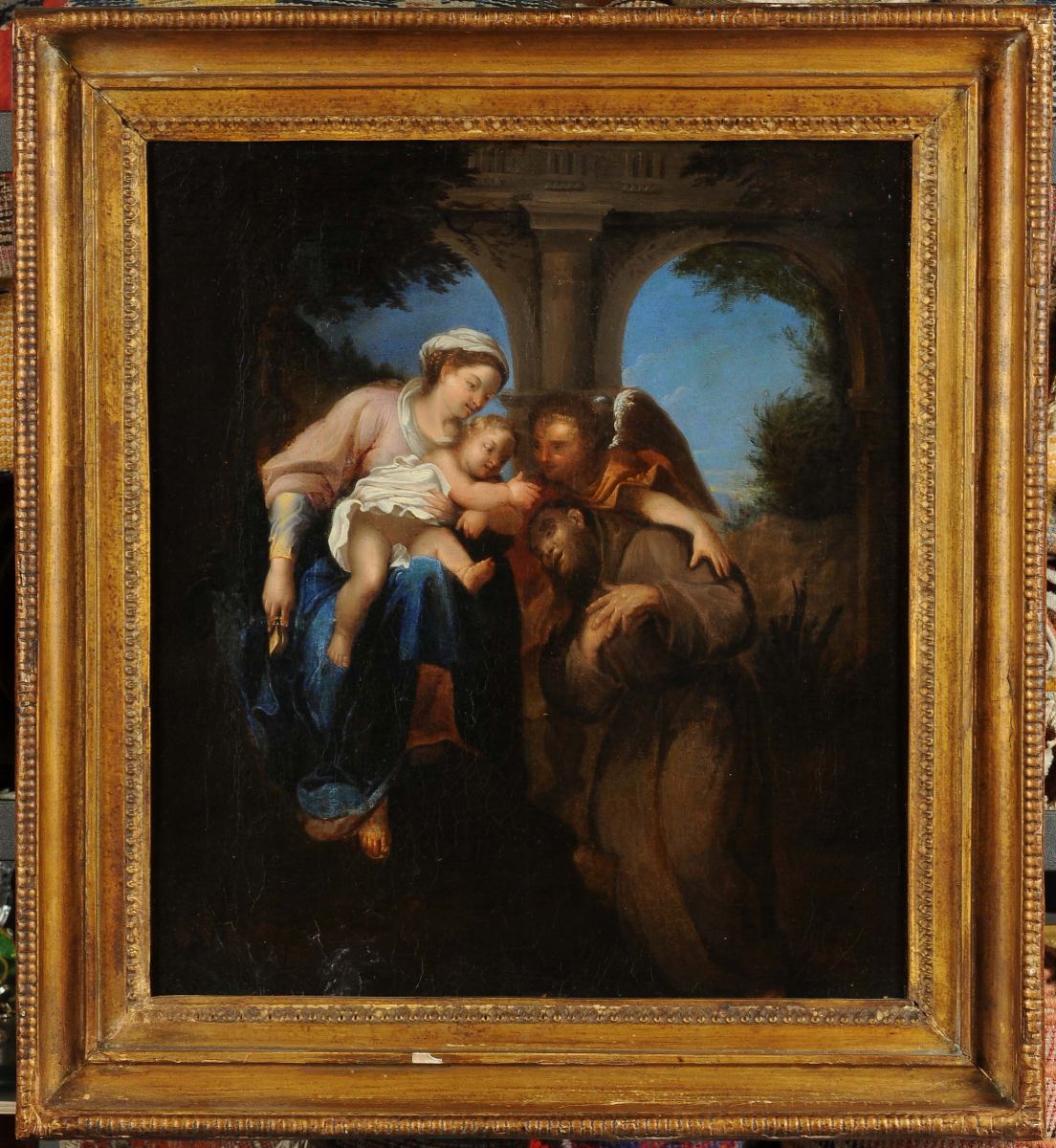 Scuola del XVIII Secolomadonna con Bambino, San Francesco ed Angelo