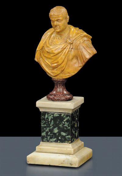 Bustino di Vespasiano in Marmi Policromi, Roma XVI Secolo
