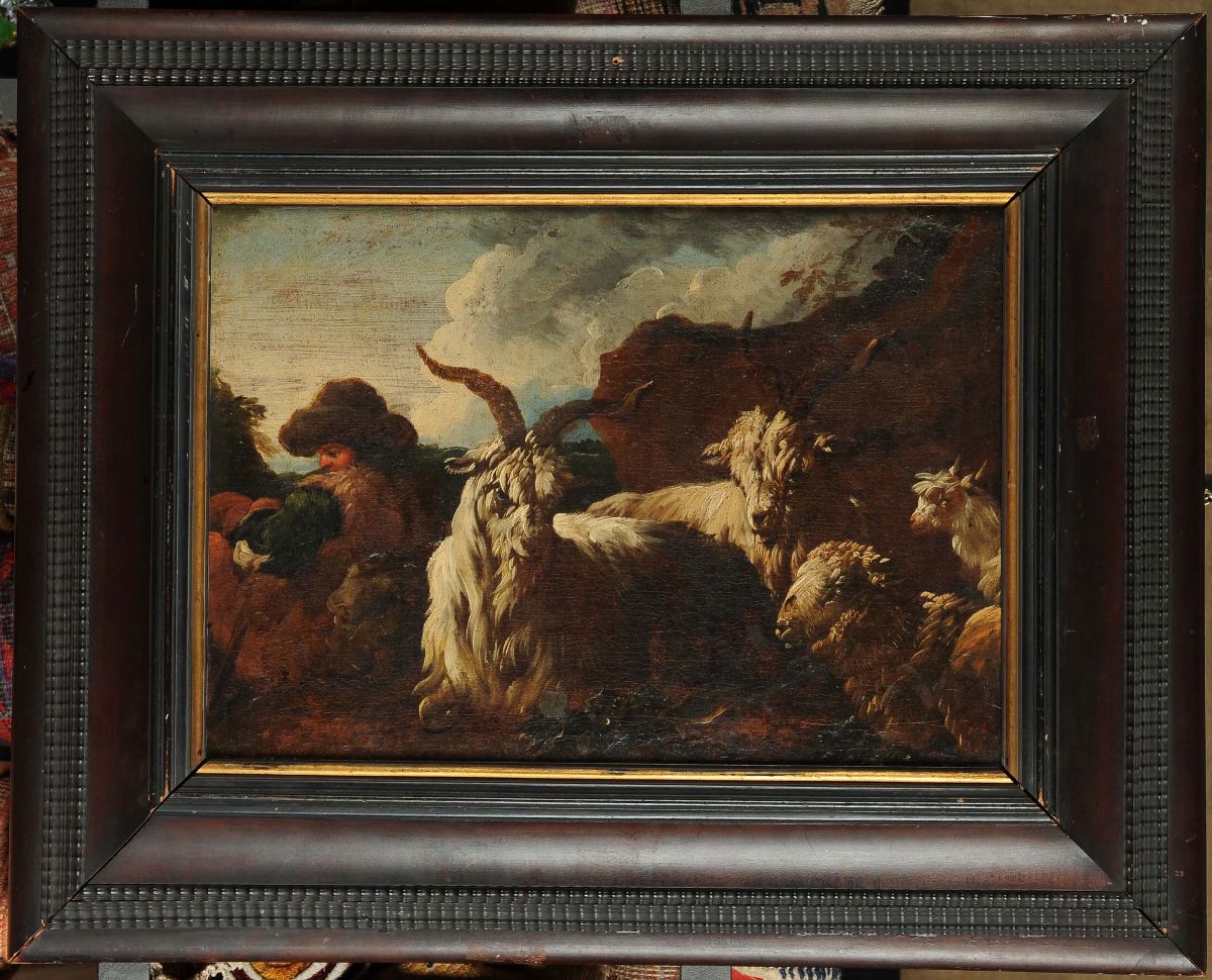 Philipp Peter Roos Detto Rosa da Tivoli (1655-1706), Cerchia Dipastorello con Armenti