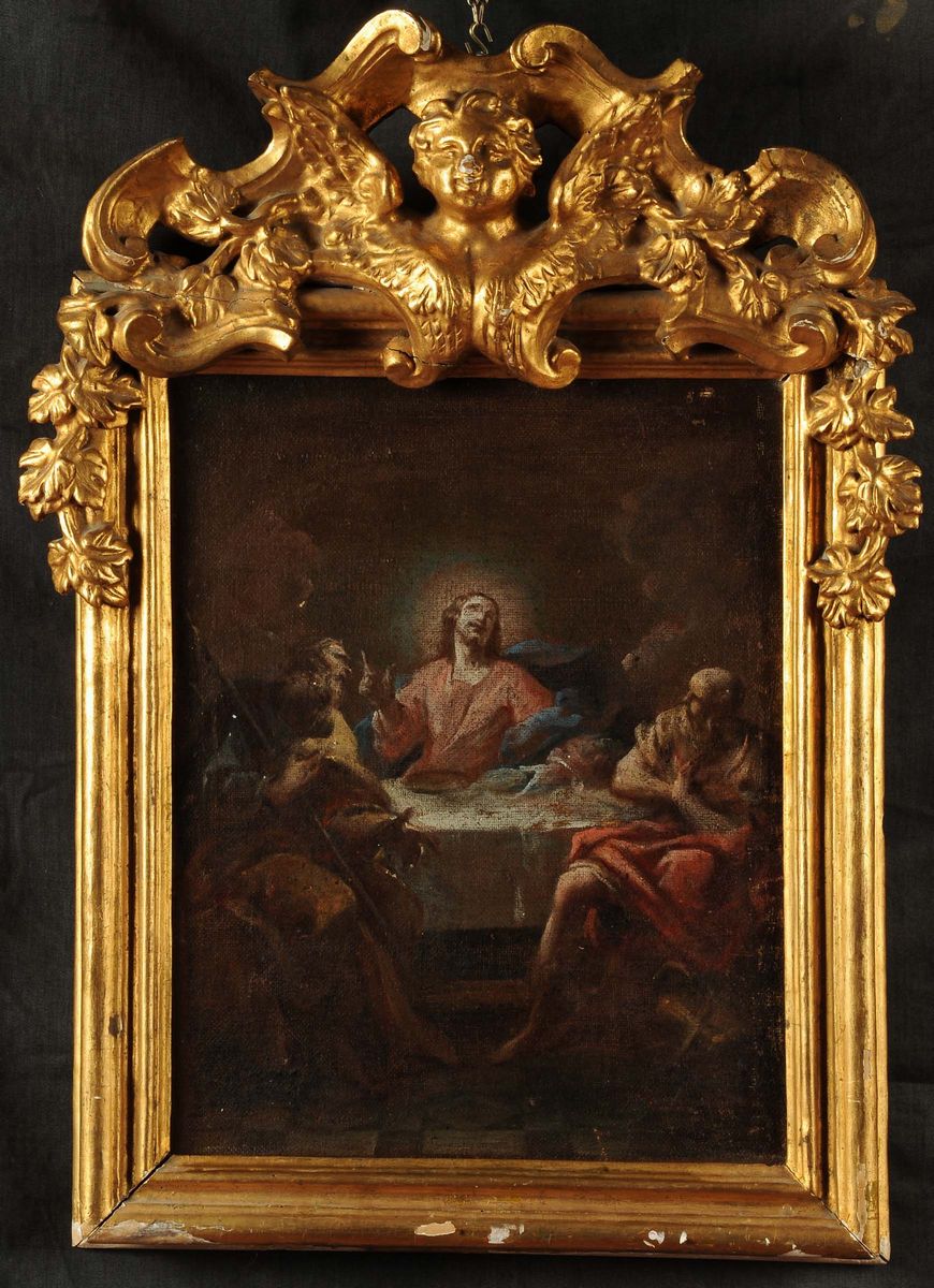 Scuola del XVII Secolocristo con il Battista e San Pietro