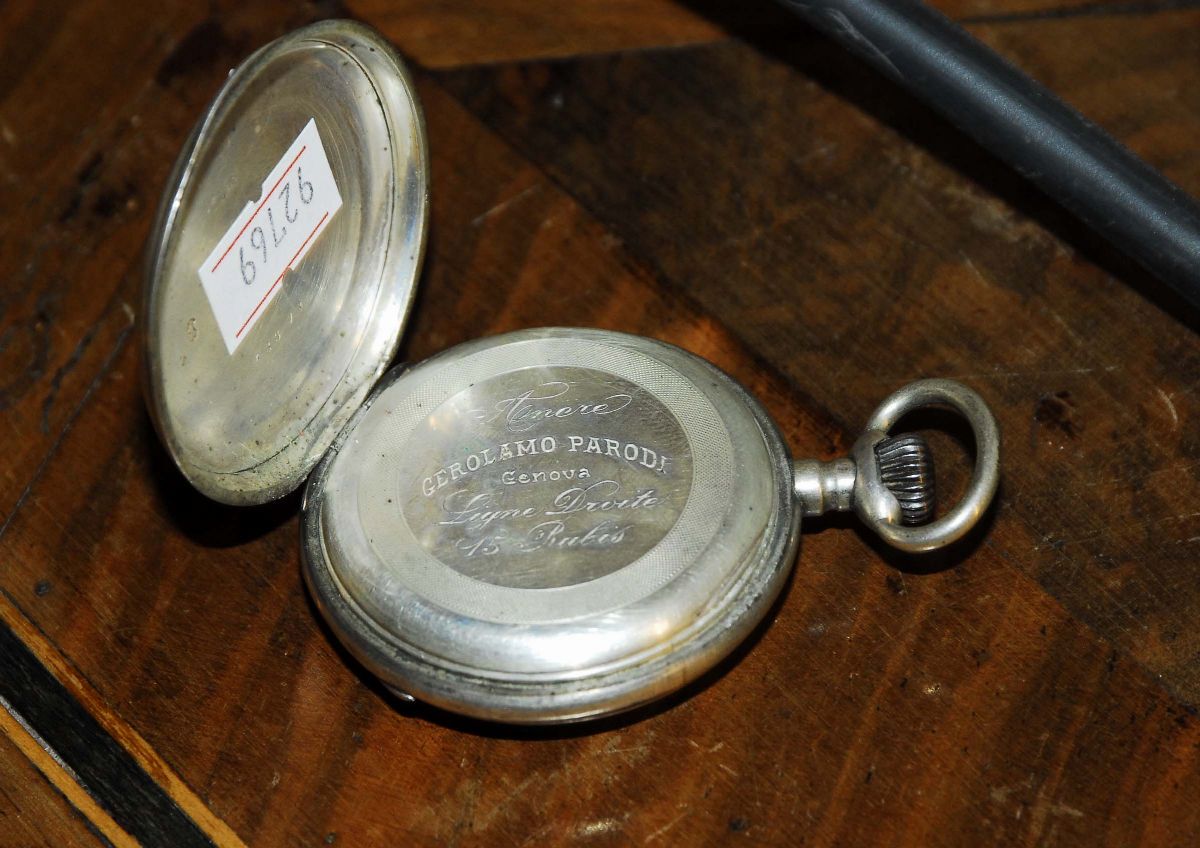 Orologio da Tasca in Argento Gerolamo Parodi, Genova 1900-1940