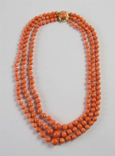 Collana Corallo Aranciato del Pacifico