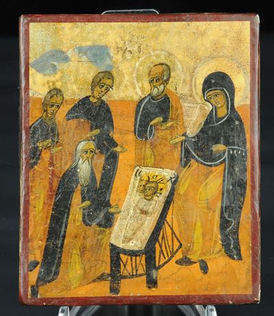 Icona Raffigurante Nativitˆ di Cristo, XIX Secolo