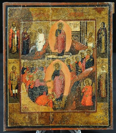 Icona Raffigurante la Discesa agli Inferi di Cristo, XIX Secolo