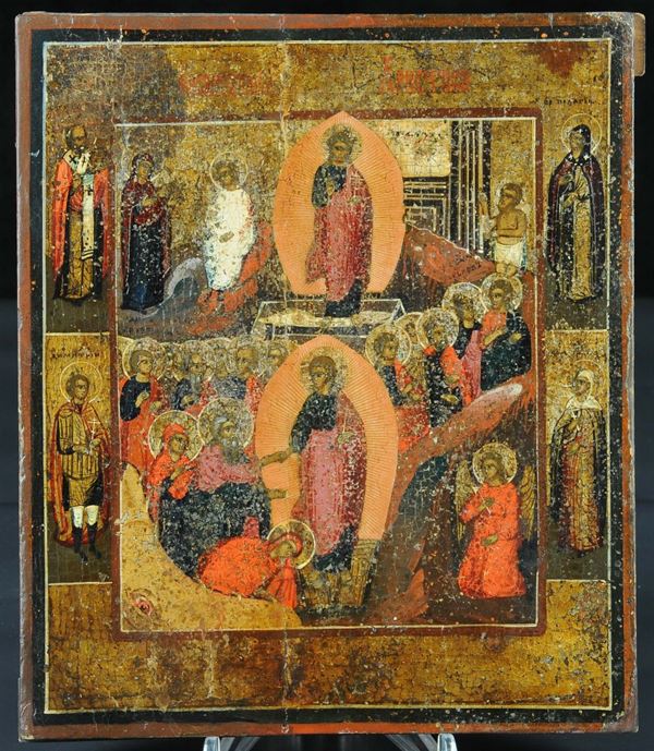Icona raffigurante la Discesa agli Inferi di Cristo, XIX secolo