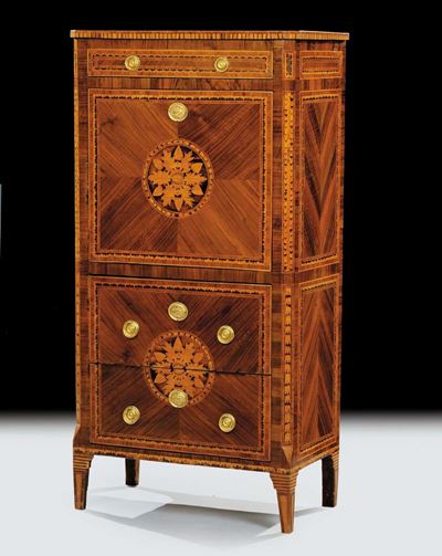 Secretaire Luigi XVI, Lombardia XIX Secolo