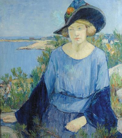 Agnes Millen Richmond (1870-1964)ritratto di Giovane Donna con Cappello, 1920
