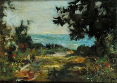 Primo Conti (1900-1988)paesaggio, 1946