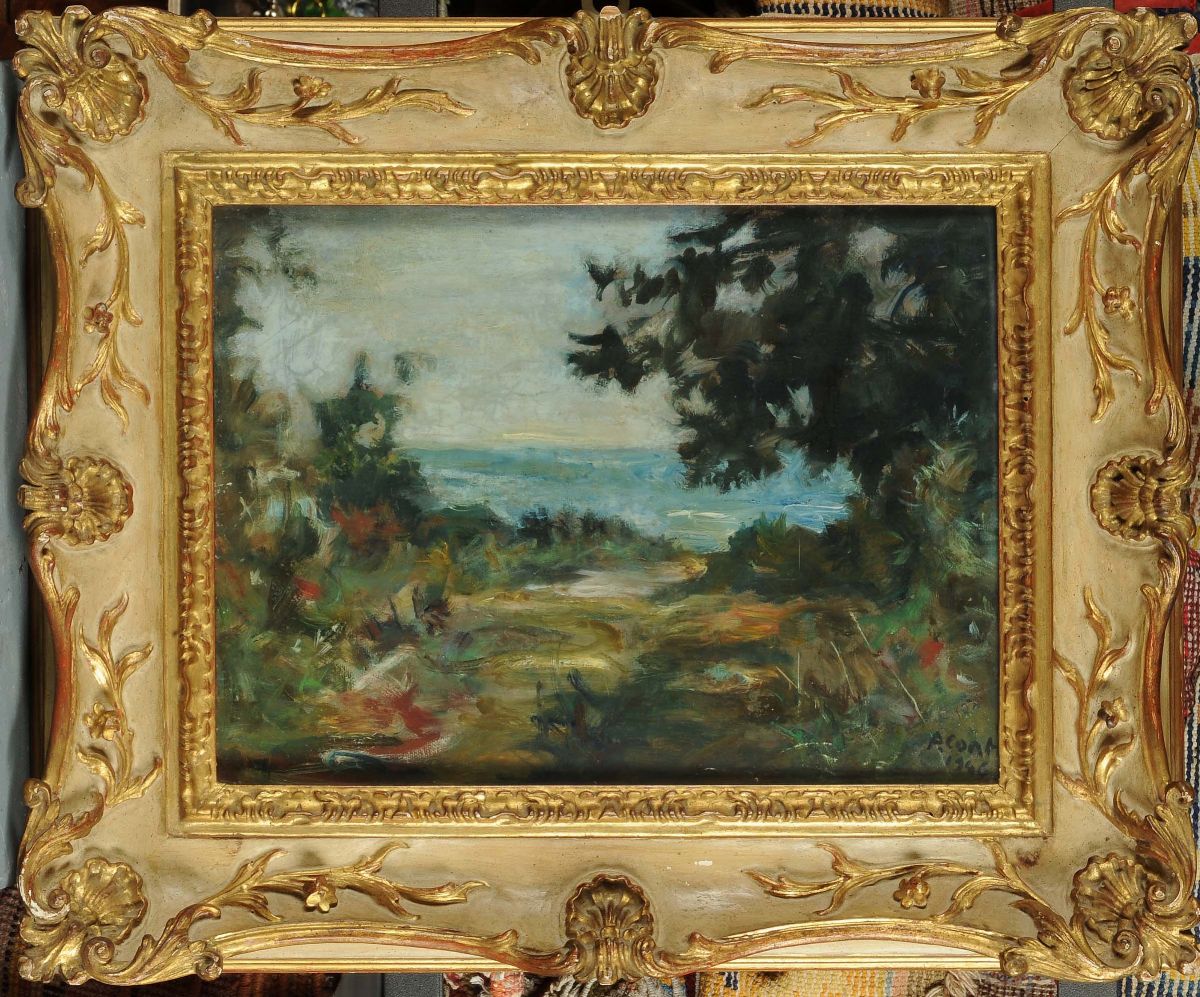 Primo Conti (1900-1988)paesaggio, 1946