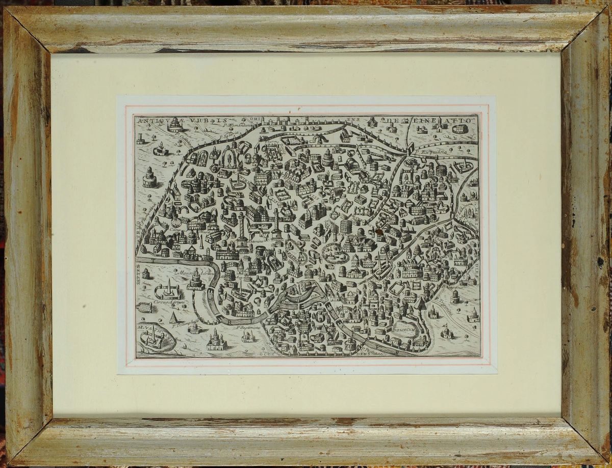 Carta Topografica di Roma, Incisione del XVI Secolo