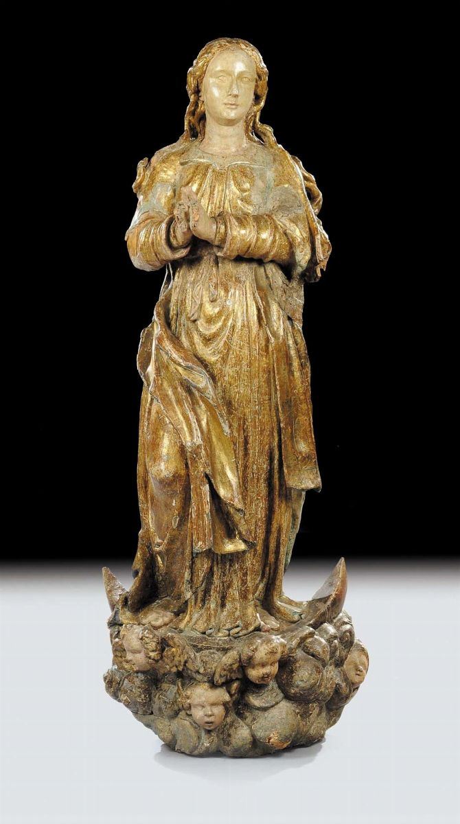 Scuola dell'Italia Settentrionale del XVII secolo Maria Immacolata  - Asta Antiquariato e Dipinti Antichi - Cambi Casa d'Aste