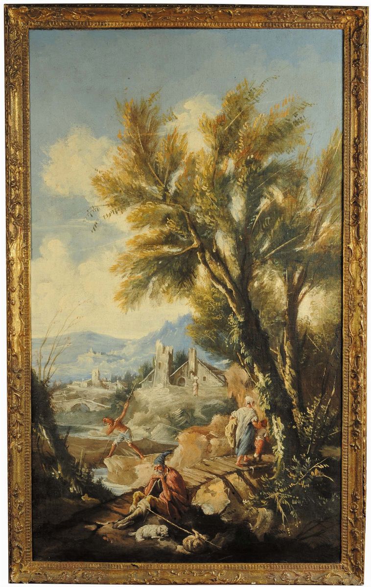 Scuola del XVIII Secolopaesaggi con Figure