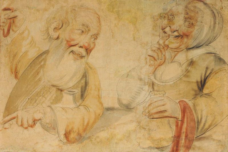 Scuola Veneta del XVIII secolo Caricature  - Asta Antiquariato e Dipinti Antichi - Cambi Casa d'Aste