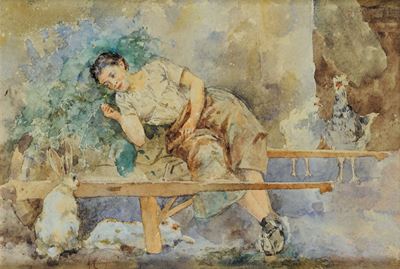 Alceste Campriani (1848-1933)contadinella Nellõaia
