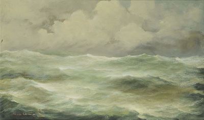 Rudolf Claudus (1893-1964)mare in Burrasca