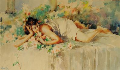 Vincenzo Irolli (1869-1942/49)bellezza Sdraiata