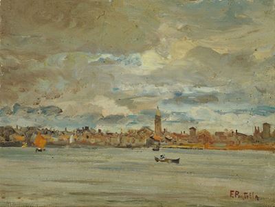 Fausto Pratella (1886-1964)scorcio Veneziano