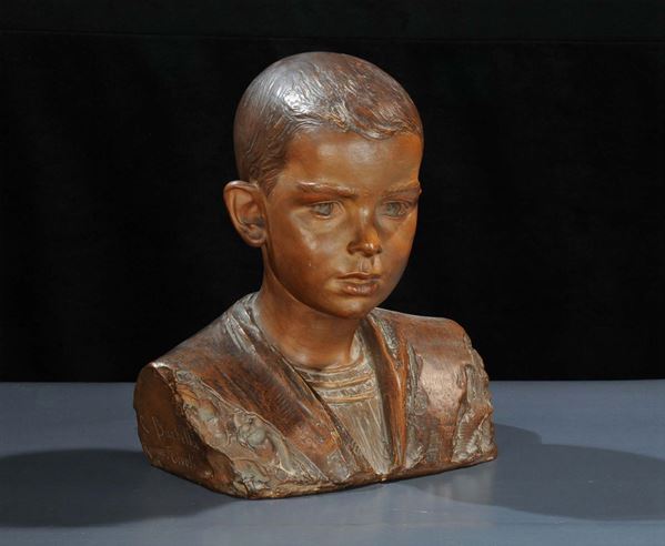 Costantino Barbella (1852-1925) Busto di giovanetto