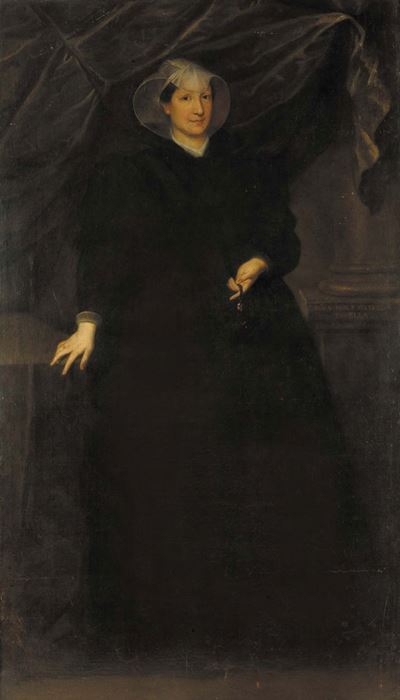 Scuola Napoletana del XVII Secolo Ritratto di Donna Paola Isabella Torella in Abito Nero