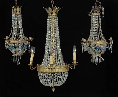 Lampadario Impero a Sei Luci, Francia XIX Secolo