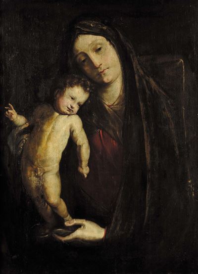 Scuola Italiana della Fine del XVI Secolo Madonna con Bambino